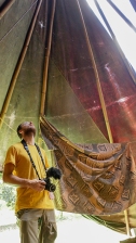 dentro una tenda teepee (foto: Anna Luciani)